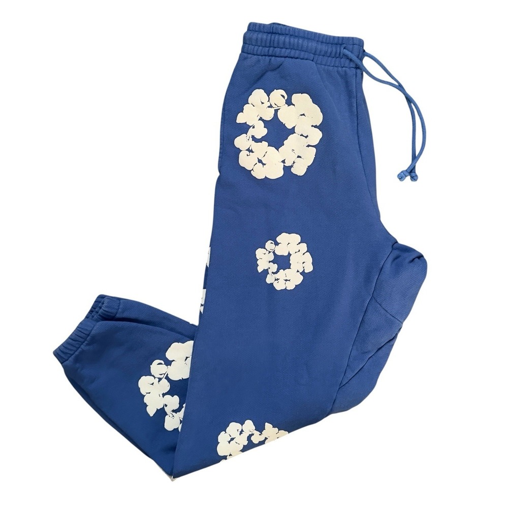 Denim Tears The Cotton Wreath Sweatpants Royal Blue Size M READ‎